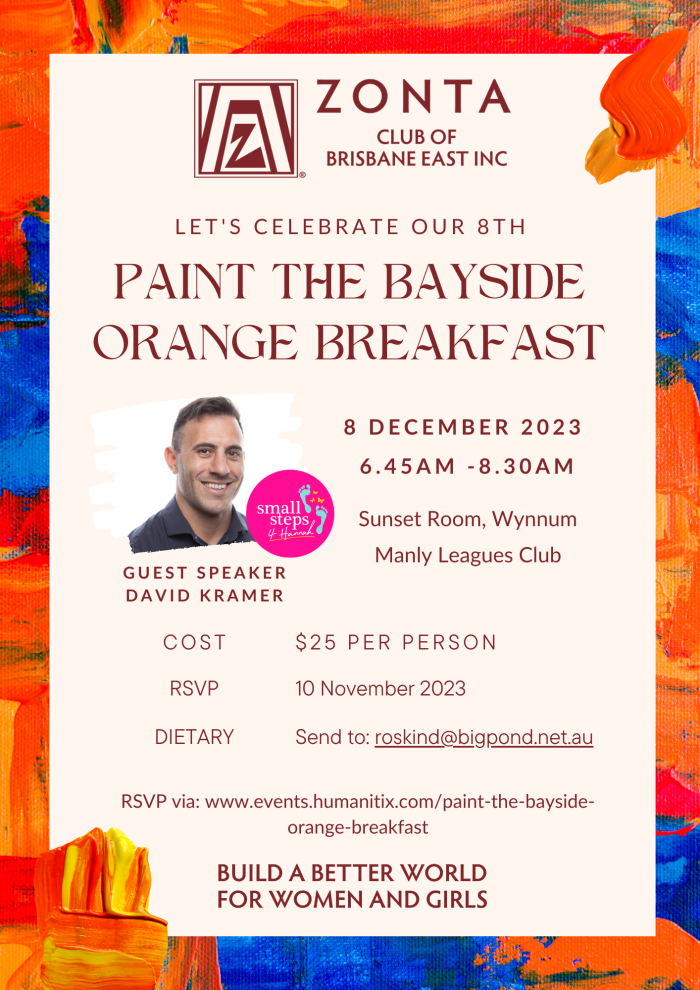 8th Paint the Bayside Orange Breakfast - Wynnum @ Wynnum Manly Leagues Club