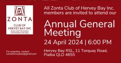 Zonta Club of Hervey Bay Inc - AGM @ Hervey Bay Boat Club