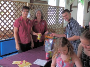 Janet Platz and Jacinta Fromm man the refreshment stall.